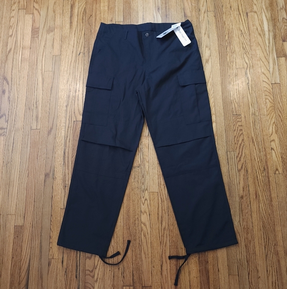 Carhartt Work in Progress Pants Mens XL Black Hooded Theory Sweat Rip Stop NEW - Picture 1 of 7